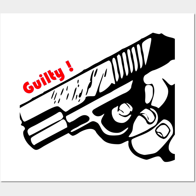 Handgun Justice Wall Art by DeeBeeDesigns